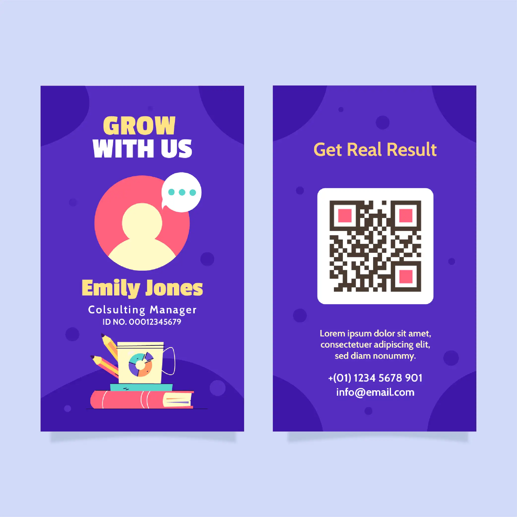 Business growth and customer engagement materials with QR codes for marketing strategies and client development systems